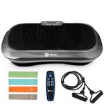 LifePro Vibration Plate Exercise Machine For Lymphatic Drainage | Waver | 99 Speed Levels & 9 Program Mode | Full Body Exercise Machine For Home Use | Resistance Bands & Remote | Grey