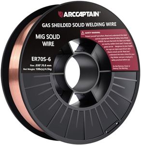 ARCCAPTAIN Mig Welding Wire, 0.030 10Lb Mig Wire ER70S-6 10Lbs Gas Solid Carbon Steel Low Splatter Mig Welding Wire Compatible With Lincoln Miller Forney Harbor Welder 0.08 4.5KG