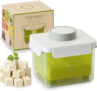 TOFUDEE Tofu Press With Auto IntelliSpring. Patent Adjustable Vegan Tofu Presser for Speed up Draining Water from All Types of Pressed Tofu without Crack