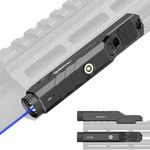 DEFENTAC 1600 Lumens Blue Laser Light Combo Compatible with Picanny/M-Lok Rail, Low Profile Tactical Rifle Laser Sight with Momentary and Strobe, Built-in Pressure Switch, Rechargeable