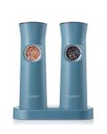 Flendy Gravity Electric Salt and Pepper Grinder Set Rechargeable, Automatic Salt and Pepper Grinder Set with USB C Charging Base, Gravity Salt and Pepper Shakers Set Electric