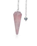 Rose Quartz Crystal - Crystal Pendulum - Pendulum Divination - Gemstones And Crystals - Healing Stones - Wiccan Supplies - Reiki Healing - Spiritual Gifts - Divination Tools - Healing Stones