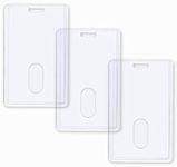 Clear Heavy Duty ID Badge Holders- 3 Pack