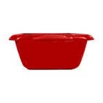 RelianceUK 7L Square Plastic Washing Up Bowl Mixing Dish Sink High Grade Multi-Purpose Kitchen Basin (Red, Pack of 1)