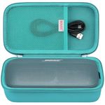 BOVKE Hard Travel Speaker Case for Bose New SoundLink Flex Speaker (2nd Gen) / Bose SoundLink Flex Bluetooth Portable Speaker, Extra Mesh Pocket for Bose Speaker Charger, Charging Cables, Turquoise