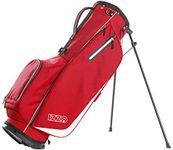 Izzo Golf Izzo Ultra-Lite Stand Golf Bag with Dual-Straps & Exclusive Features,Red 3.2 lbs