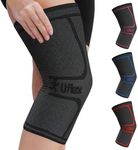 UFlex Athletics Knee Compression Sleeve Support for Women and Men - Knee Brace for Pain Relief, Fitness, Weightlifting, Hiking, Sports - Black, Small