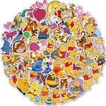 Norinoya 50PCS Winnie Stickers for Laptop Water Bottle Room Graffiti Decor,Stickers for Birthday Gift Party Favor Supply