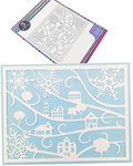 Alinacutle Snow Village Background Frame Metal Cutting Dies Cut for Handmade Card Making Scrapbooking Album Paper Craft Template