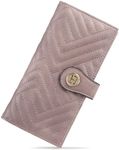 BOSTANTEN Slim Wallet Women Leather RFID Blocking Credit Card Holder Bifold Thin Wallet with Zipper Pocket Light Purple