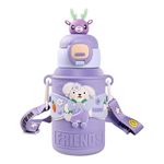Birch & Co. Kids Water Bottle - Water Bottle for School - Sipper Water Bottle for Kids - Waterbottle for Girls and Boys, Stainless Steel, Spill-Proof, BPA-Free, Perfect for School and Play, Mauve