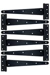 MLHpeak T-Strap Shed Hinge Gate Strap Heavy Duty Hinge Door Barn Gates Hinges (6, 12 inch)