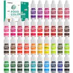 Food Coloring - 36 Colors Concentrated Liquid Food Coloring Set, Food Grade Vibrant Liquid Food Dye for Baking, Cooking, Cake Decorating, Icing, Slime Making Kit and DIY Crafts - 0.25 Fl. oz (6ml)/Bottles