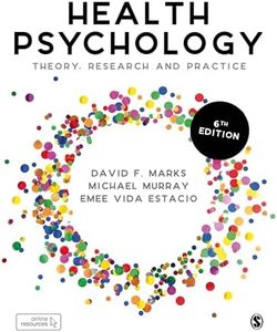 Health Psychology: Theory, Research and Practice