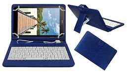 ACM USB Keyboard Case Compatible with Leafline Tabl 8" Tablet Cover Stand Study Gaming Direct Plug & Play - Blue