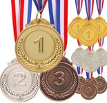 EHENOY 12 Pieces Medals for Awards, Winner Medals Gold Prizes for Sports, Competitions, Party, Classroom, Spelling Bees, Olympic Style, 2 Inches