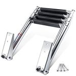 Hoffen Marine Boat Yacht Telescoping Top Mount 4 Step Drop Ladder Inboard Ladder Swim Step