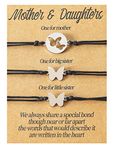 Lezmoii Mother Daughter Bracelets Set for 3 Matching Heart Butterfly Bracelets Jewelry for Mom Daughters Big Sister Little Sister, Stainless Steel, no gemstone