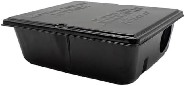 JT Eaton Strongbox™ Galvanized Steel Tamper-Resistant Bait Station, Black Powder Coating, Rat-Size, Dual Entrances