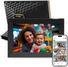 Nixplay Digital Touch Screen Picture Frame with WiFi - 10.1” Photo Frame, Connecting Families & Friends (Black/Gold)