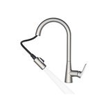 DELTA FAUCET Ixa Jive Zinc Body, Brass Tube and Zinc Handle 360° Swivel Spout Multi-Function Pull-Down Kitchen Faucet (PVD Stainless Finish 91355-SS)