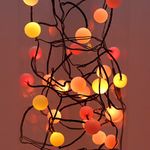Qbis Berry Cluster Lights, Red, Orange, Yellow Berry Lights, Berry Christmas Lights, Fairy Lights Battery Operated with Timer, Indoor/Outdoor Battery Christmas Lights, Black Wire.