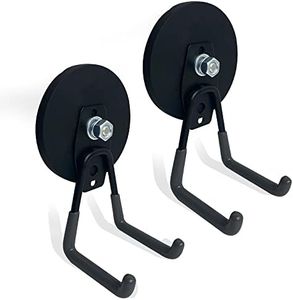 TSUYA Strong Magnetic Hooks, 45Lbs Garage Magnet Hooks Utility Hooks Heavy Duty for Hanging Yard Tools Extension Hose Power Tools Workshop Organization Outdoor Indoor