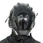 CosTribe Punk Gothic Helmet Mask Futuristic Techwear Sci Fi Halloween Cosplay Halloween Party Music Accessories (Style-03)