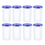 Cutting EDGE Plastic Kitchen Storage Container - 585 ML, Pack of 8, Dark Blue