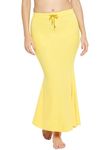 ZeroKaata Seamless Yellow Shapewear for Saree | Mermaid Yellow Saree Shapewear for Women | Breathable Yellow Petticoat for Women