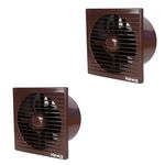 HEWA Onyx 6 inch 150mm Wall Exhaust Fan 2000 RPM Copper motor (Brown),Pack of 2