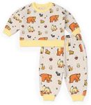 MONICA + ANDY Baby Organic Sporty Sweatsuit, Forest Friends, 5T