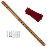 SUTILA Japanese Shinobue Flute 7/8 Hon Handmade Bamboo Flute Musical Instrument (8Hon with Red Line)