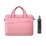 JOOEER 13 Inch Laptop Sleeve Bag for 13 Inch Macbook Laptop Computer Notebook, Protective Polyester Laptop Shoulder Case Cover Carrying Bag with Handle, Pink