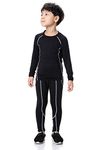 LANBAOSI Boys & Girls Long Sleeve Compression Shirts and Pant 2 Pcs Set