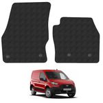 Rubber Floor Mats for the Ford Transit Connect (2016+) UK Models - Custom Van Accessory Tailored fit Heavy-Duty, Waterproof & Anti-Slip Work Mats with Clips