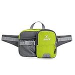 Croogo Running Waist Packs Waterproof Pack with Water Bottle Holder Outdoor Sport Fanny Pack Runners Waist Bag,Green-OT02