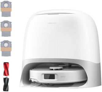 roborock Qrevo Curv S5X Robot Vacuum and Mop, 17000Pa Suction, Zero-Tangling Design, FlexiArm Side Brush, Smart Obstacle Avoidance, Self-Washing & Drying & Emptying for Carpet, Pet Hair, Hard Floor