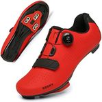 Women Cycling Shoes Road Bike Riding Shoes SPD Indoor Outdoor Cycling Shoes with Look Delta Cleats 216Red39