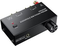 PROZOR Phono Preamp - Preamplifier with Volume Control Stereo M/M Turntable Amplifier RCA Input & RCA 3.5mm Output Pre AMP Phono Preamplifier for Turntable with 12V 1A Power Adapter for Record Player