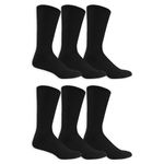 Dr. Scholl's Unisex Men's and Women's Diabetes & Circulator Socks - 1 Pair Pack - Unisex Non-Binding Moisture Management, Black, 7-12