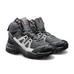 ASIAN EVEREST-24 Trekking Shoes for Men Hiking Shoes for Men for Outdoor Light Weight Anti Skid Boot Shoes for Men for Comfortable Hiking Trekking Shoes Men and Boys with Phylon Sole (DGRYLGRY) -UK 9