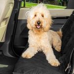 PetSafe Happy Ride Quilted Bench Seat Cover - Waterproof & Durable Dog Seat Cover - Machine Washable - Fits Most Cars, Trucks & SUVs - Backseat Protection for Pet Paws, Scratches & Dog Hair, Black