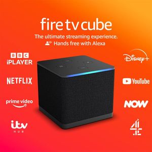 Amazon Fire TV Cube 4K Streaming Media Player – Hands-Free Alexa