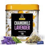 BLUE TEA - Chamomile Lavender Tea - 15 Tea Bags - Plant Based | Diwali Gifts | SLEEP TEA | Herbal Tea - Caffeine Free - Flower Based - Vegan - Non-Bitter - Non-GMO - 100% Natural | Premium Tin Pack