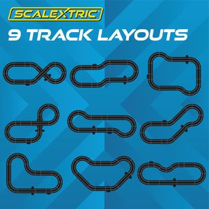 Scalextric 1:32 Grand Prix Slot Car Track Set – Racing Toy Kit