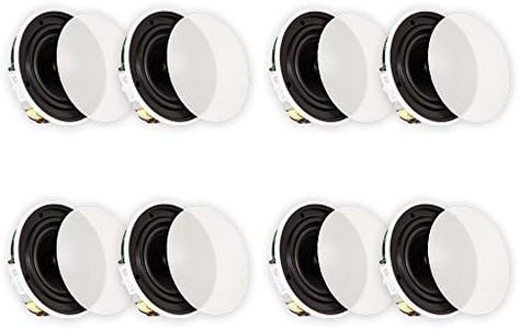 Theater Solutions TSQ670 in Ceiling 70 Volt 6.5" Speakers Quick Install 4 Pair Pack