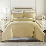 HC COLLECTION Duvet Cover - Beige King Size Duvet Cover - 3 Piece Soft Breathable Microfiber Duvet Cover Set with Zipper Closure & 2 Pillow Shams