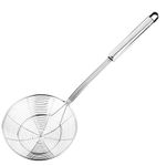 Hiware Solid Stainless Steel Spider Strainer Skimmer Ladle, Kitchen Utensils Wire Strainer Pasta Strainer Spoon, 7 Inch