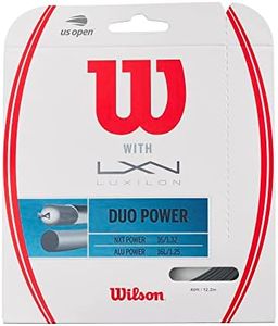 Wilson Duo Power Tennis String - Set, Grey, 16 G